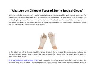 What Are the Different Types of Sterile Surgical Gloves.pdf