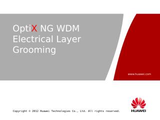 OTC107402 OptiX NG WDM Electrical Layer Grooming ISSUE1.08.ppt