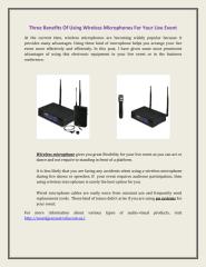 Three Benefits Of Using Wireless Microphones For Your Live Event.pdf
