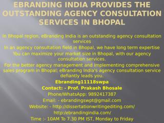 2.eBranding India Provides the Outstanding Agency Consultation Services In Bhopal.pptx