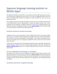 Japanese language training institute vs. Mobile Apps.docx