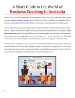 A Short Guide to the World of Business Coaching in Australia.pdf