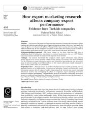 How export marketing research affects company export.pdf